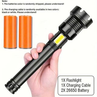 ĐÈN PIN SIÊU SÁNG LED COB X9000 HỢP KIM NHÔM