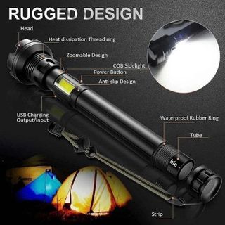 ĐÈN PIN SIÊU SÁNG LED COB X9000 HỢP KIM NHÔM