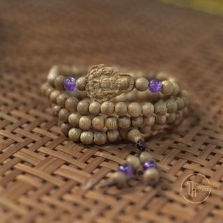Vòng Trầm Hương 108 Hạt Mix Charm Phật Giáo