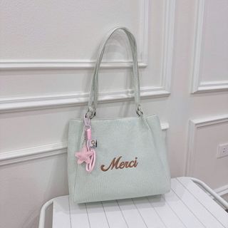 Túi Công Sở W909 Da PU Mềm Màu Pastel Kèm Charm, Thanh Lịch Dễ Phối Đồ