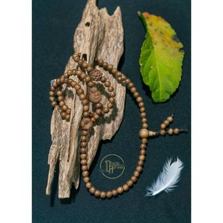 Vòng Trầm Hương 108 Hạt 6li Mix Charm Hoa Sen - Trang Sức Phong Thủy Mang Lại May Mắn & Bình An