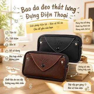 BAO DA ĐEO THẮT LƯNG NAM W013 – GỌN GÀNG, TIỆN DỤNG, ĐẬM CHẤT NAM TÍNH