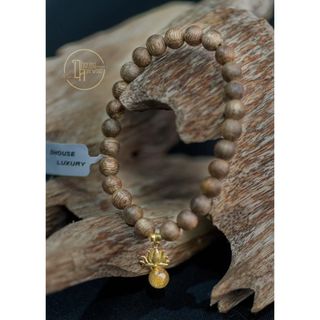 Vòng Trầm Đơn 6li Mix Charm Bảo Mệnh - Dhouse Luxury