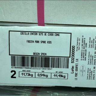 Sườn heo nguyên tảng Rivasam - Thùng 11kg