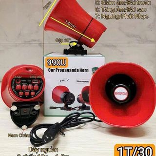 LOA PHÓNG THANH KẸP BÌNH 12V 990U (T30)
