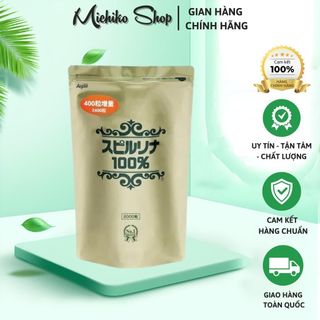 Tảo xoắn túi spirulina 2400 viên, tảo xoắn spirulina Nhật Bản dạng túi