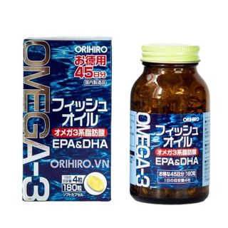 Viên uống dầu cá Omega-3 hỗ trợ tim mạch Orihiro 180 viên