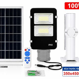 ĐÈN ĐƯỜNG NĂNG LƯỢNG MẶT TRỜI 100w – KÈM REMOTE (Pin 15.000 Mah)
