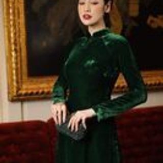 ÁO DÀI NHUNG TUYẾT