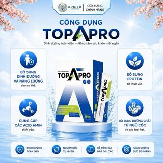 TopAPro - Sữa Bột Protein Thực Vật Cho Người Tập Gym, Thể Thao, Người Ăn Kiêng Và Cả Gia Đình 14 Gói/Hộp