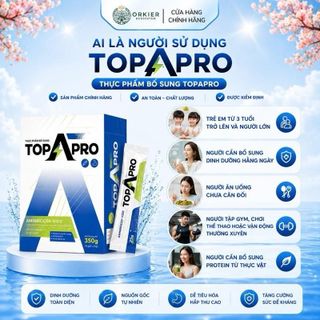 TopAPro - Sữa Bột Protein Thực Vật Cho Người Tập Gym, Thể Thao, Người Ăn Kiêng Và Cả Gia Đình 14 Gói/Hộp