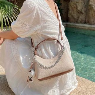 💗[TẶNG CHARM CUTE] Túi Xách Nữ Da PU Trơn Kẹp Nách Đeo Chéo Phong Cách Hàn Quốc W899