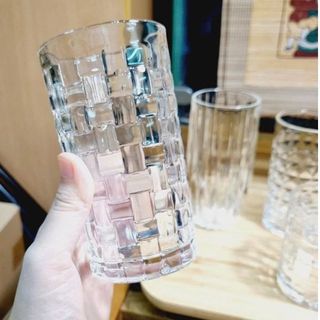 BỘ 6 LY THUỶ TINH VÂN Ô VUÔNG H020 (T12)