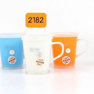 2182- Cốc nhựa có nắp 400ML(UTEKI) ( 11*7.5) (THÙNG 120C)