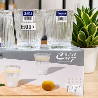 BỘ 6 LY THỦY TINH SỌC H017 – 250ML (T12)