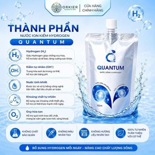 Nước Uống Ion Kiềm Giàu Hydrogen Quantum 350ml x 10 Túi/Thùng- Giúp Bổ Sung Nước, Cân Bằng pH, Giúp Cơ Thể Hạn Chế Tế Bào Gốc Tự Do