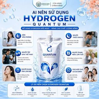 Nước Uống Ion Kiềm Giàu Hydrogen Quantum 350ml x 10 Túi/Thùng- Giúp Bổ Sung Nước, Cân Bằng pH, Giúp Cơ Thể Hạn Chế Tế Bào Gốc Tự Do