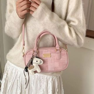 🐴 [TẶNG MÓC KHÓA] TÚI XÁCH NỮ DA PU DÁNG BẦU KÈM CHARM NGỰA XINH XẮN W866