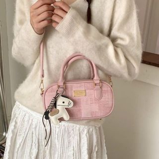 🐴 [TẶNG MÓC KHÓA] TÚI XÁCH NỮ DA PU DÁNG BẦU KÈM CHARM NGỰA XINH XẮN W866