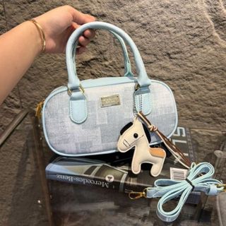🐴 [TẶNG MÓC KHÓA] TÚI XÁCH NỮ DA PU DÁNG BẦU KÈM CHARM NGỰA XINH XẮN W866
