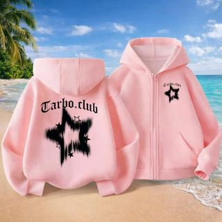 Áo Hoodie Zip Cho Bé Gái Có Khóa Kéo Form Rộng Chất Liệu Nỉ mềm mịn Từ 12-60KG