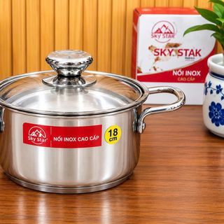 NỒI INOX 1 ĐÁY SKY STAR 18cm