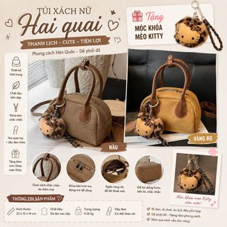 🐱 [TẶNG MÓC KHÓA KITTY] TÚI XÁCH NỮ W854 – DÁNG NHỎ XINH, ĐEO CHÉO SIÊU DỄ THƯƠNG!