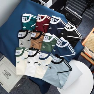 Áo thun cotton 4c nam. Logo thêu.