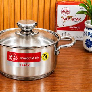 NỒI INOX 1 ĐÁY SKY STAR 22cm