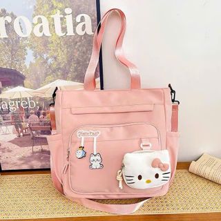 🎀 TÚI TOTE KITTY A5155 – NGĂN RỘNG, KÈM VÍ MINI XINH XẮN, MÀU PASTEL DỄ THƯƠNG