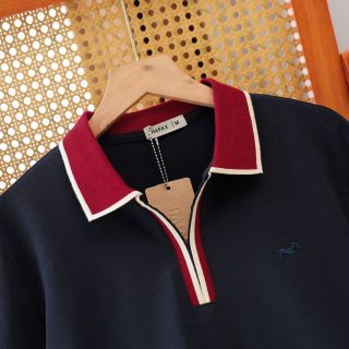 Áo thun polo nam. 100% Cotton dệt gân, mịn, đẹp, bo phối cổ V nét, logo thêu sắc nét, hàng form chuẩn đẹp.