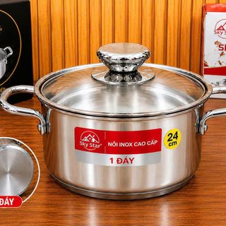 NỒI INOX 1 ĐÁY SKY STAR 24cm