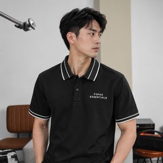Polo Fofas Nam. Chất liệu vải CvC dày dặn, mắt cá to, co giãn nhẹ.