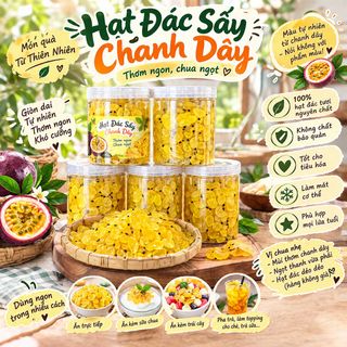 HẠT ĐÁC SẤY CHANH DÂY 500G – CHUA NGỌT THƠM DỊU, DẺO DAI ĂN LÀ MÊ