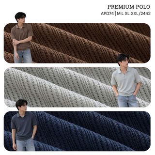POLO VÂN DỆT. Chất vải lên form mềm mại, thoải mái.