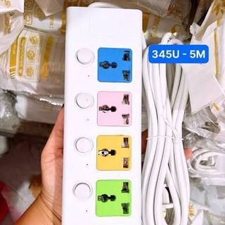 Ổ Cắm Điện Đa Năng 5 Cổng 2500W Kèm 2 Cổng USB LH-345U-5