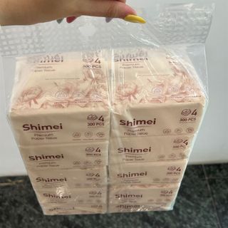Khăn Giấy Rút Để Bàn Mini Shimei - Kiện 10 Túi