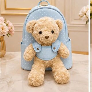 BALO GẤU CUTE W929 – SIZE 40CM, ĐỰNG A4 & LAPTOP, ĐI HỌC ĐI LÀM ĐỀU XINH