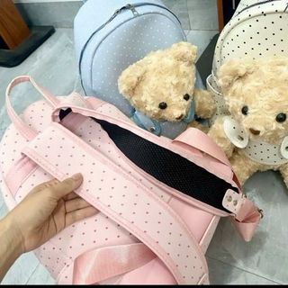 BALO GẤU CUTE W929 – SIZE 40CM, ĐỰNG A4 & LAPTOP, ĐI HỌC ĐI LÀM ĐỀU XINH