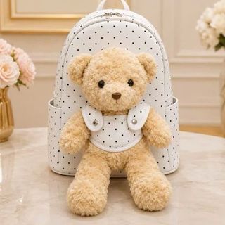 BALO GẤU CUTE W929 – SIZE 40CM, ĐỰNG A4 & LAPTOP, ĐI HỌC ĐI LÀM ĐỀU XINH