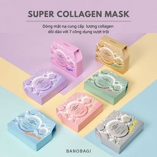 Hộp 10 miếng Mặt Nạ Banobagi Super Collagen Mask Dưỡng Trắng Da Giảm Mụn Nám Cao Cấp
