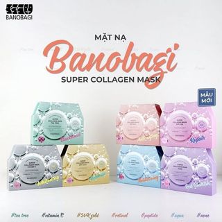 Hộp 10 miếng Mặt Nạ Banobagi Super Collagen Mask Dưỡng Trắng Da Giảm Mụn Nám Cao Cấp