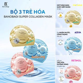 Hộp 10 miếng Mặt Nạ Banobagi Super Collagen Mask Dưỡng Trắng Da Giảm Mụn Nám Cao Cấp