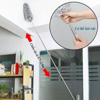 Chổi Quét Trần Làm Sạch Mạng Nhện Cán Dài Rút Gọn (Thùng 100)