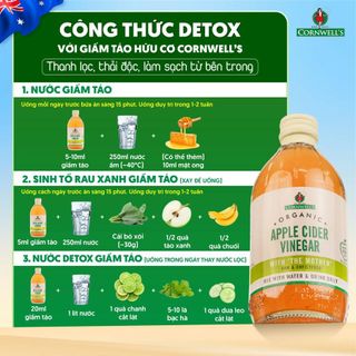 Giấm Táo Hữu Cơ Cao Cấp Lên Men Tự Nhiên Cornwell’s 500ml Giá sỉ, giá tốt