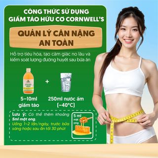 Giấm Táo Hữu Cơ Cao Cấp Lên Men Tự Nhiên Cornwell’s 500ml Giá sỉ, giá tốt