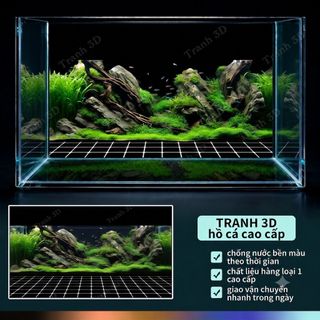 TRANH 3D dán hồ cá