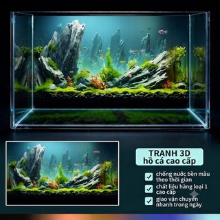 TRANH 3D dán hồ cá