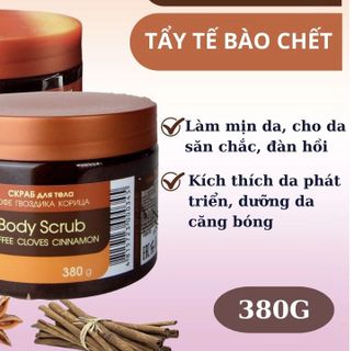 TẨY DA CHẾT QUẾ HỒI CÀ PHÊ NGA - 300G Full VAT