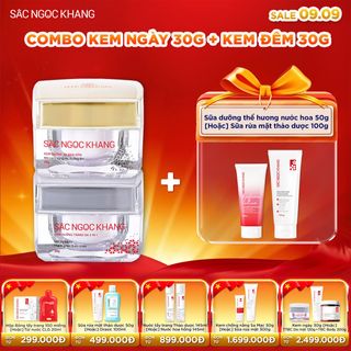 COMBO Kem Dưỡng Trắng Da - Mờ Nám Sạm Ngày & Đêm [Hộp 30g] KÈM QUÀ TẶNG